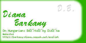diana barkany business card